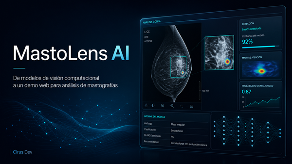MastoLens AI: de modelos de visión computacional a un demo web para análisis de mastografías